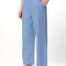 Blue Checkered High-Rise Pants - BonkersCorner