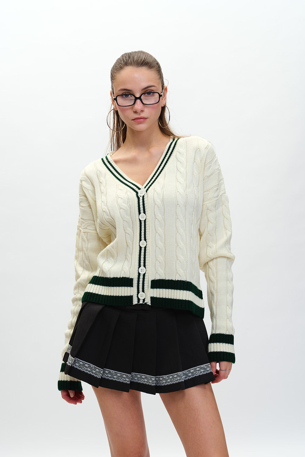 Cable Knit Cardigan - BonkersCorner