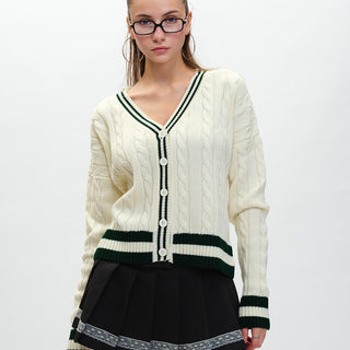 Cable Knit Cardigan - BonkersCorner