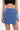 Dusty Blue Solid A-Line Slit Skirt - BonkersCorner