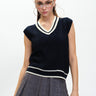 Navy Blue Knit Vest Tank - BonkersCorner