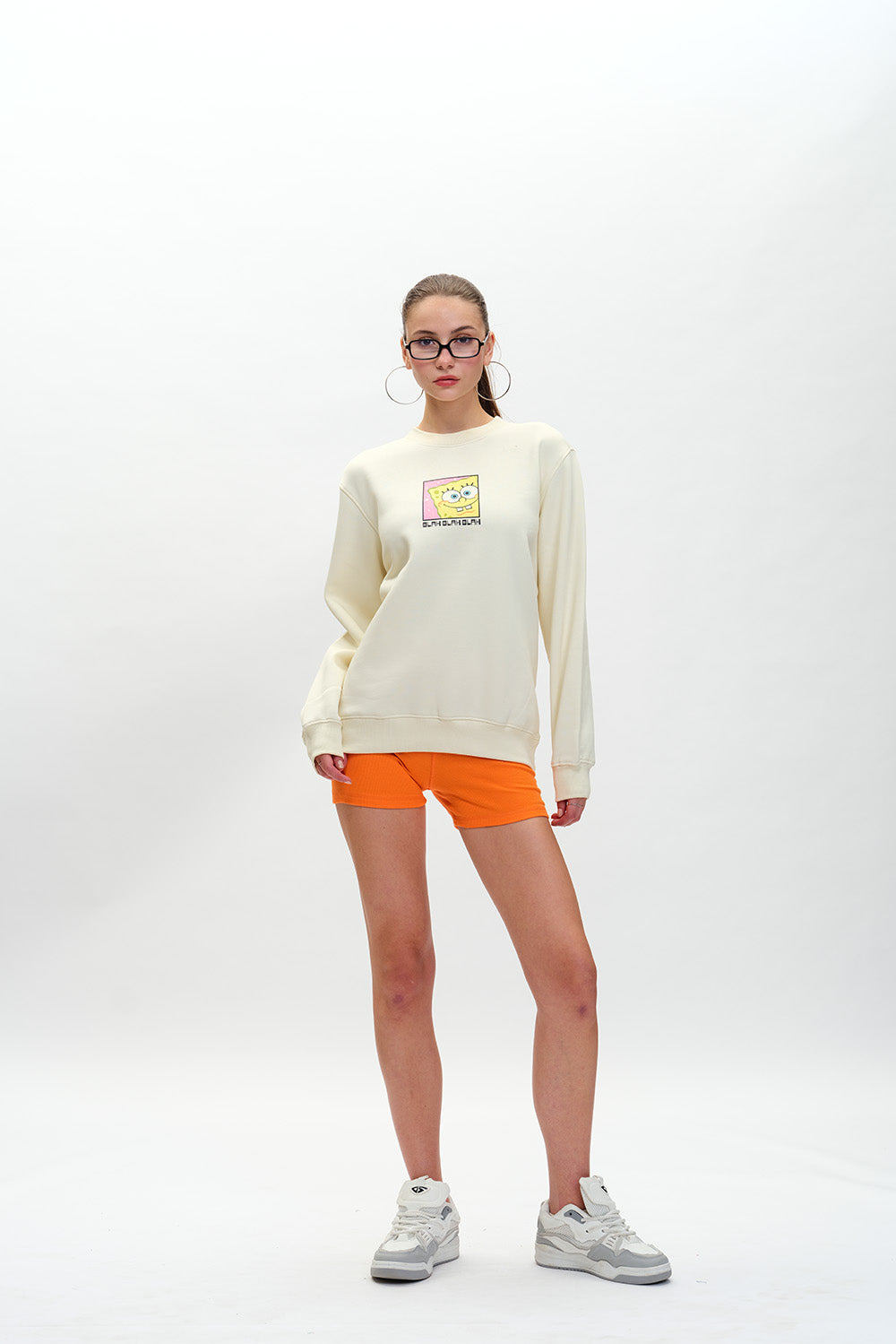 Off White SpongeBob Sweatshirt - BonkersCorner