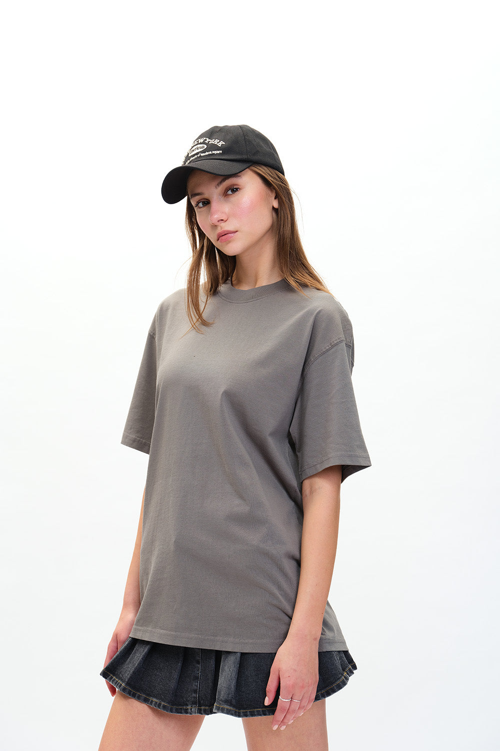 Solid Grey Soft Jersey Oversized T-shirt - BonkersCorner