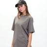 Solid Grey Soft Jersey Oversized T-shirt - BonkersCorner