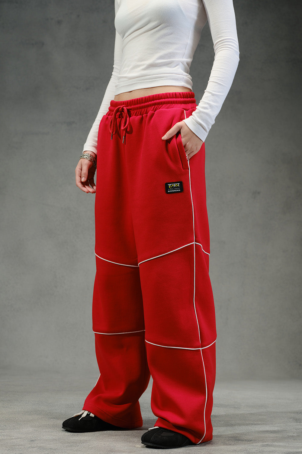Hustle The Untammed Red Joggers
