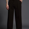 Black Loose Fit Tailored Trouser - BonkersCorner
