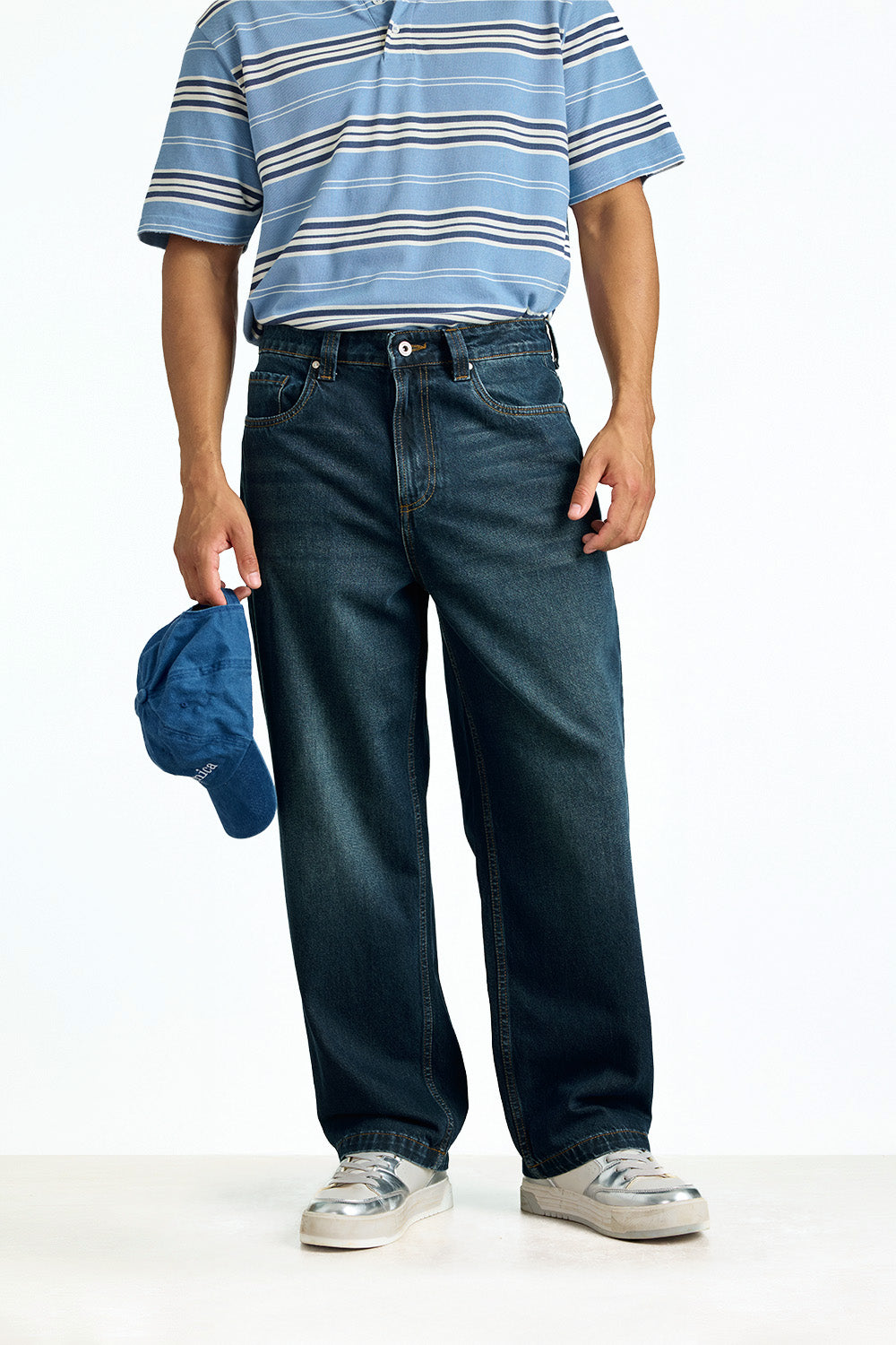 Blue Ease Relaxed Fit Jeans - BonkersCorner