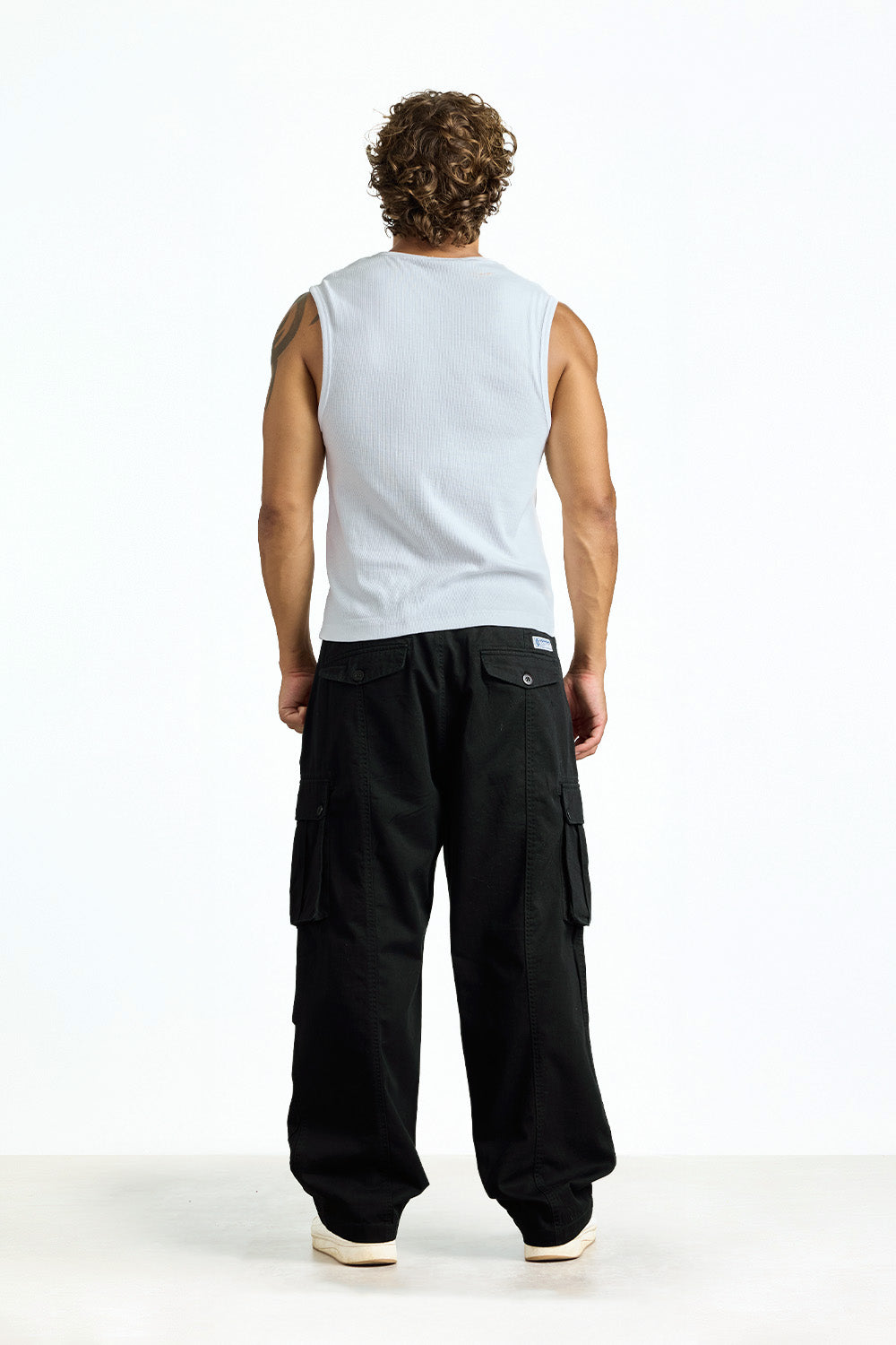 Black Static Cargo Pants - BonkersCorner