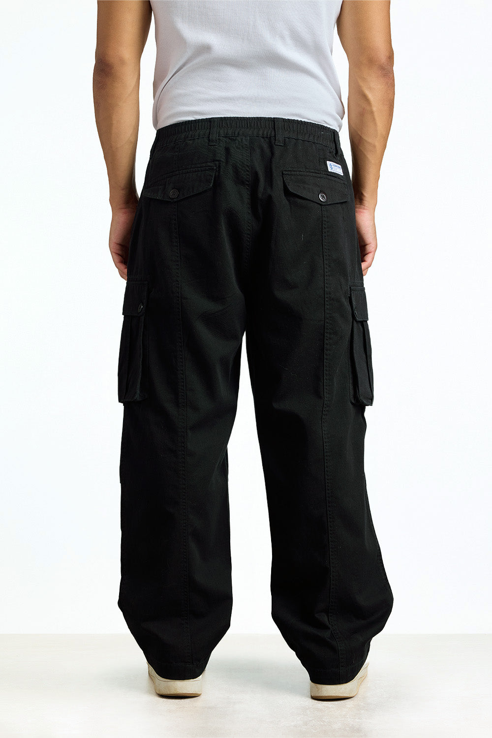 Black Static Cargo Pants - BonkersCorner