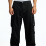Black Static Cargo Pants - BonkersCorner