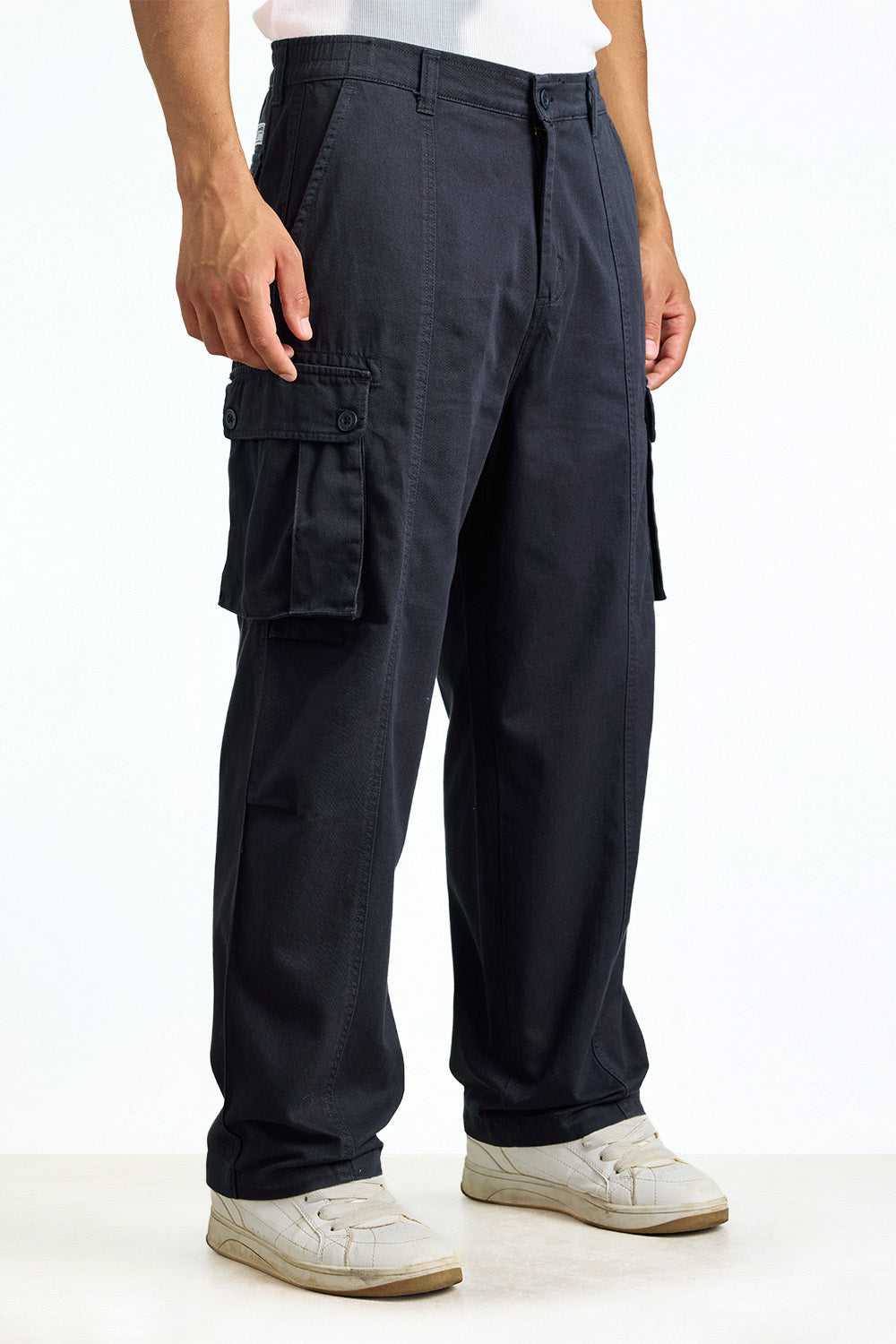 Blue Static Cargo Pants - BonkersCorner