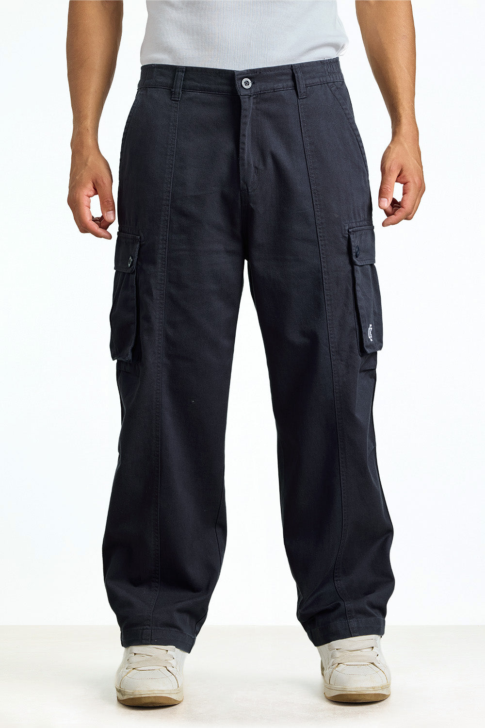 Blue Static Cargo Pants