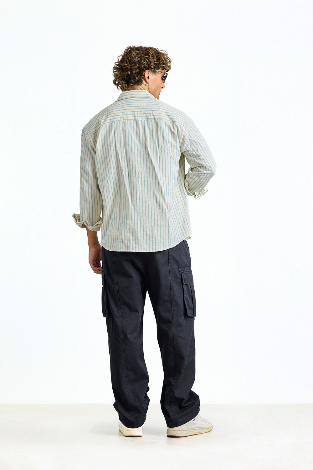 Blue Static Cargo Pants - BonkersCorner