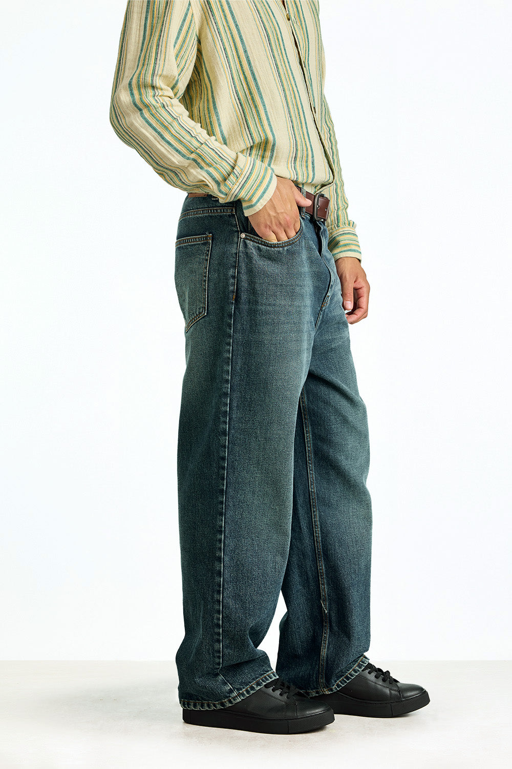 Essential Blue Fade Straight Fit Jeans - BonkersCorner