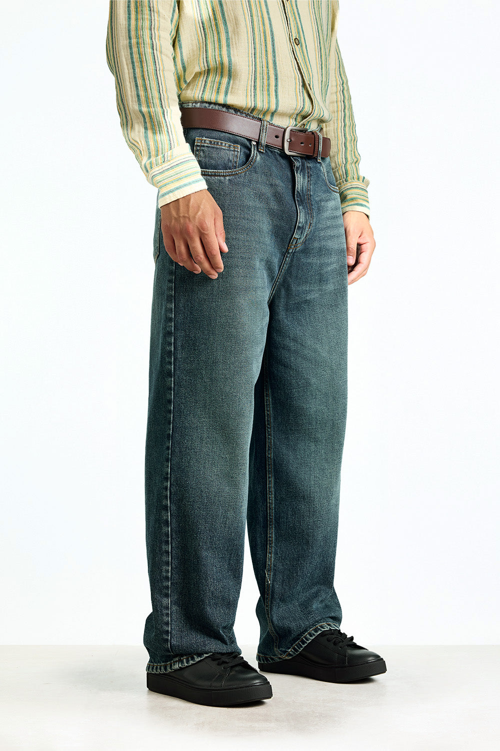 Essential Blue Fade Straight Fit Jeans - BonkersCorner