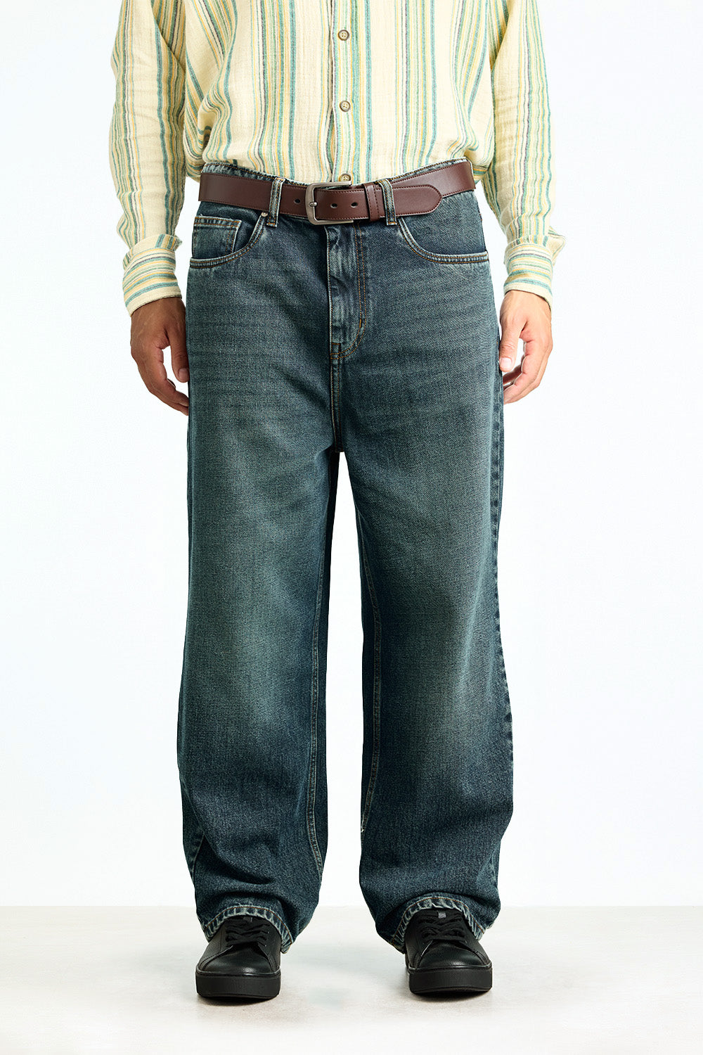 Essential Blue Fade Straight Fit Jeans - BonkersCorner
