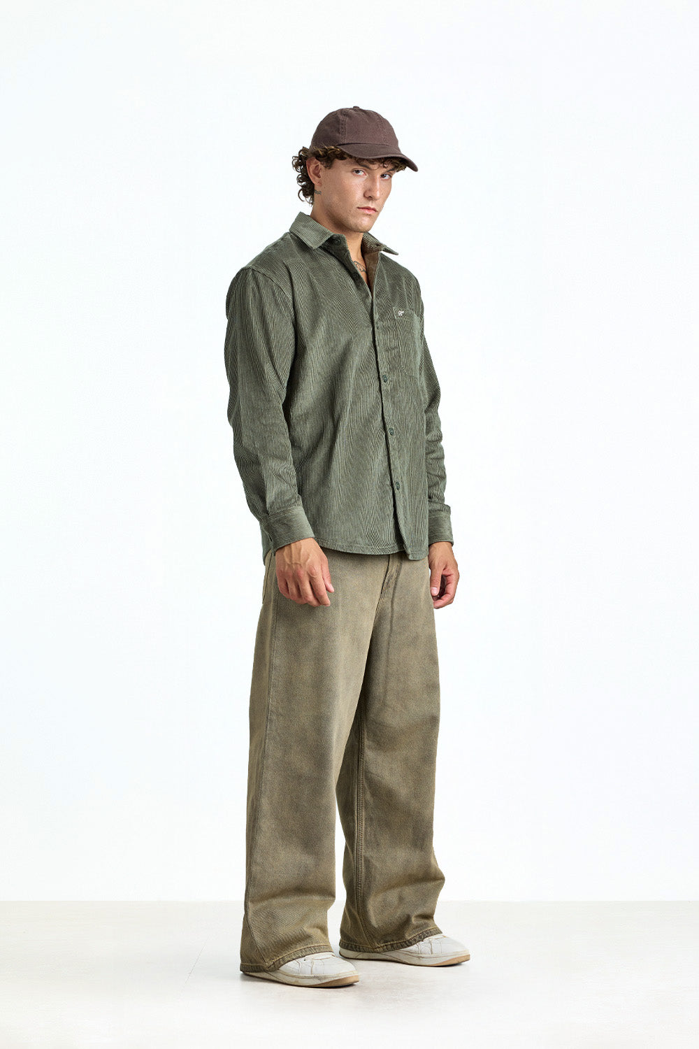 Everyday Green Corduroy Shirt - BonkersCorner