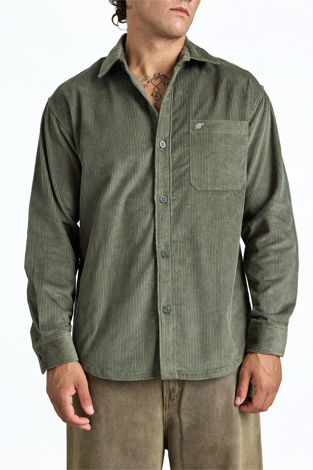 Everyday Green Corduroy Shirt - BonkersCorner