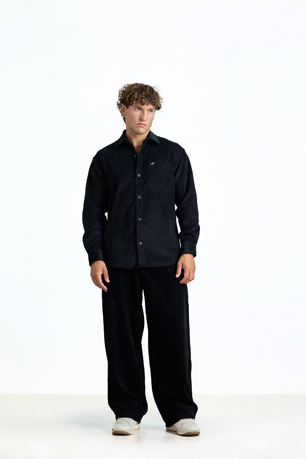 Everyday Black Corduroy Shirt - BonkersCorner