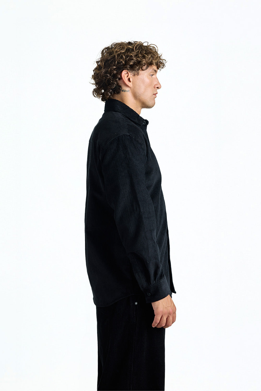 Everyday Black Corduroy Shirt - BonkersCorner