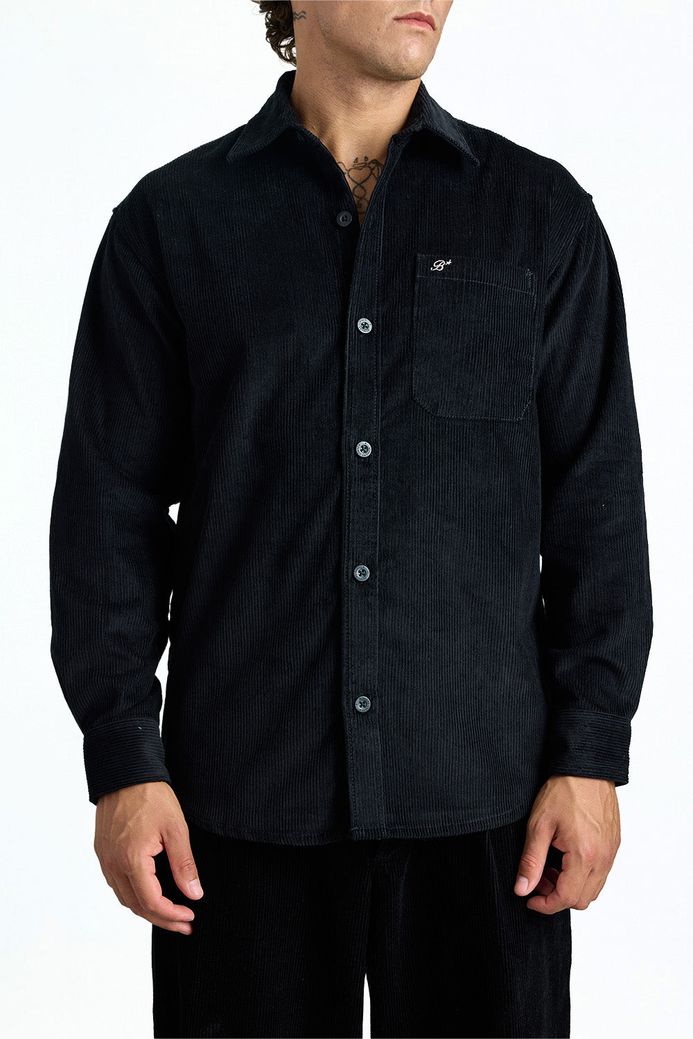 Everyday Black Corduroy Shirt - BonkersCorner