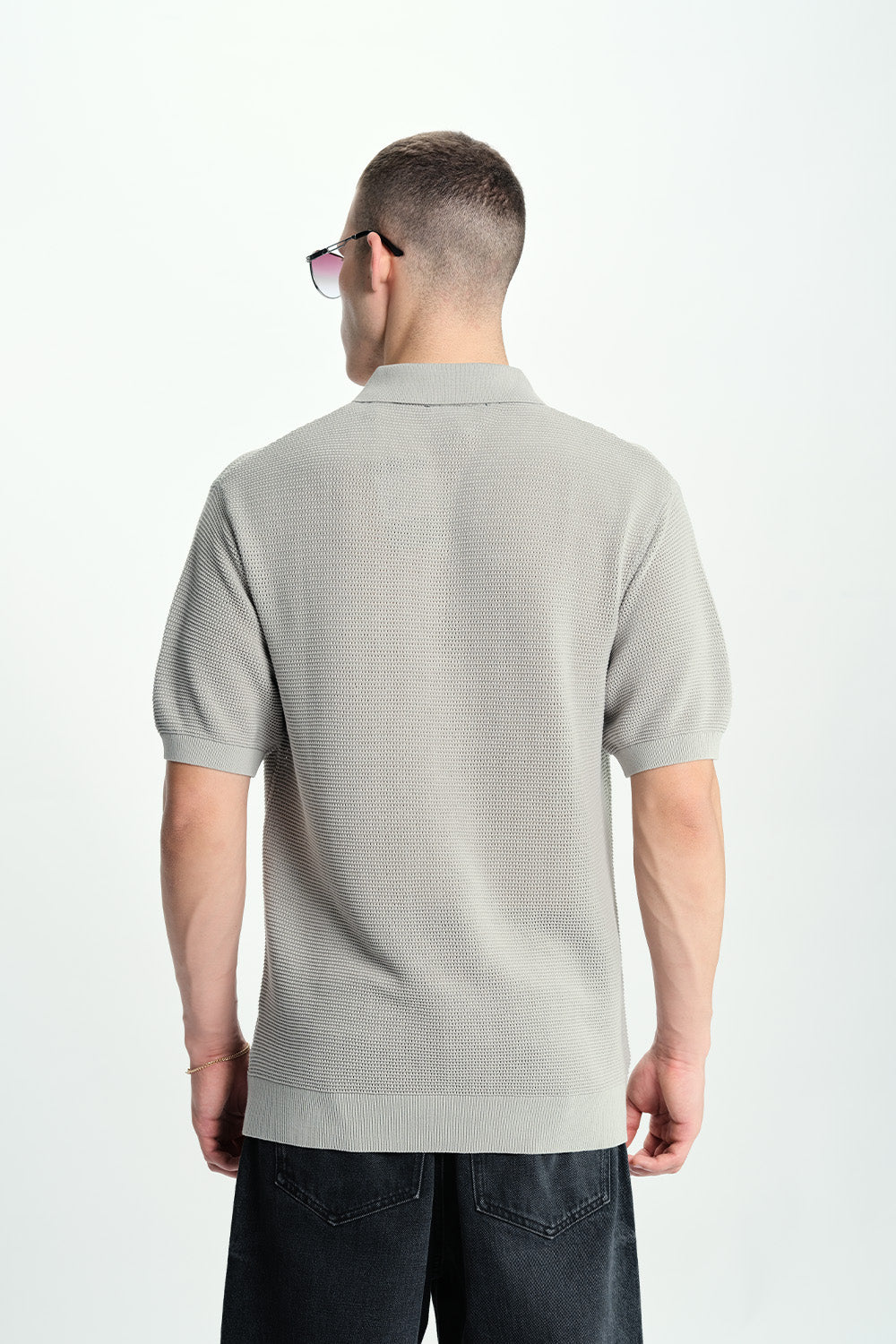 Silver Lining Knit Premium Polo - BonkersCorner