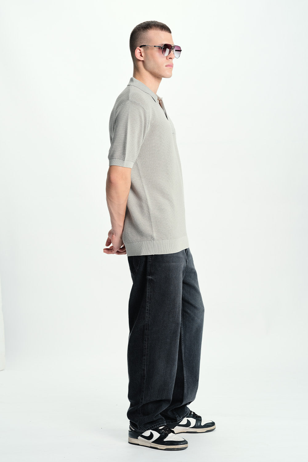 Silver Lining Knit Premium Polo - BonkersCorner