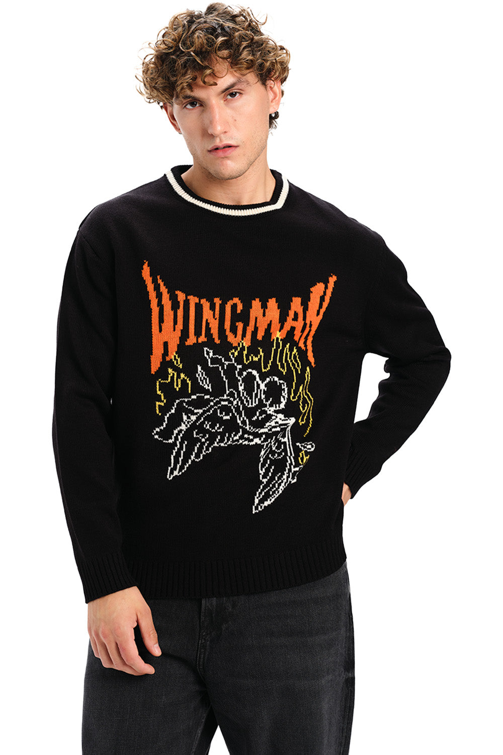 Wingman Knit Sweatshirt - BonkersCorner