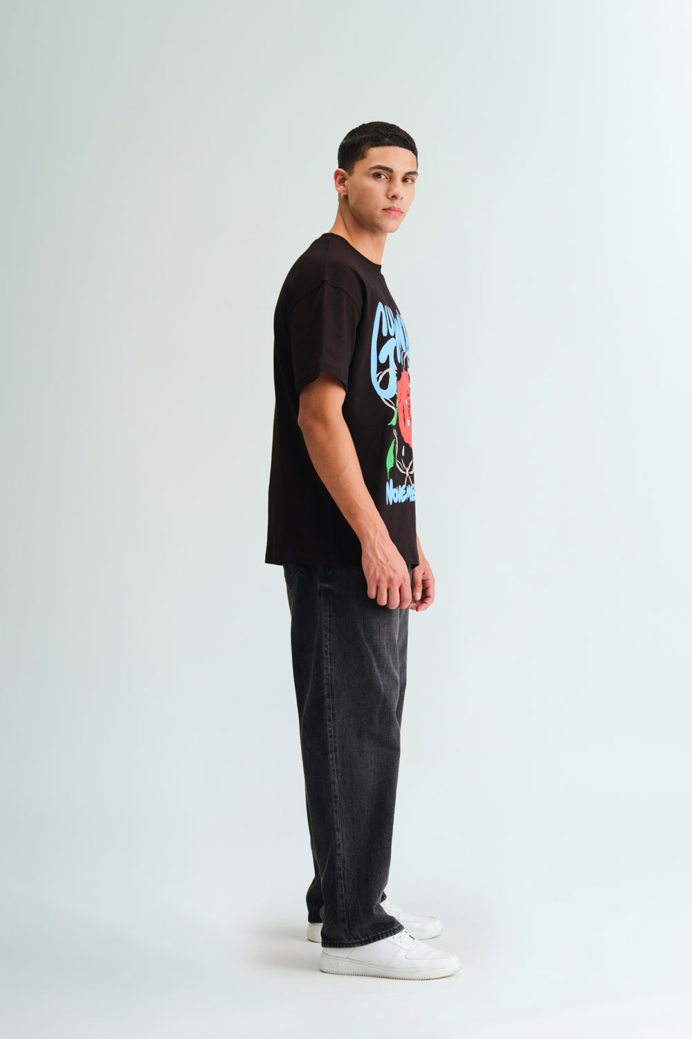 Black November Rain Oversized T-shirt - BonkersCorner