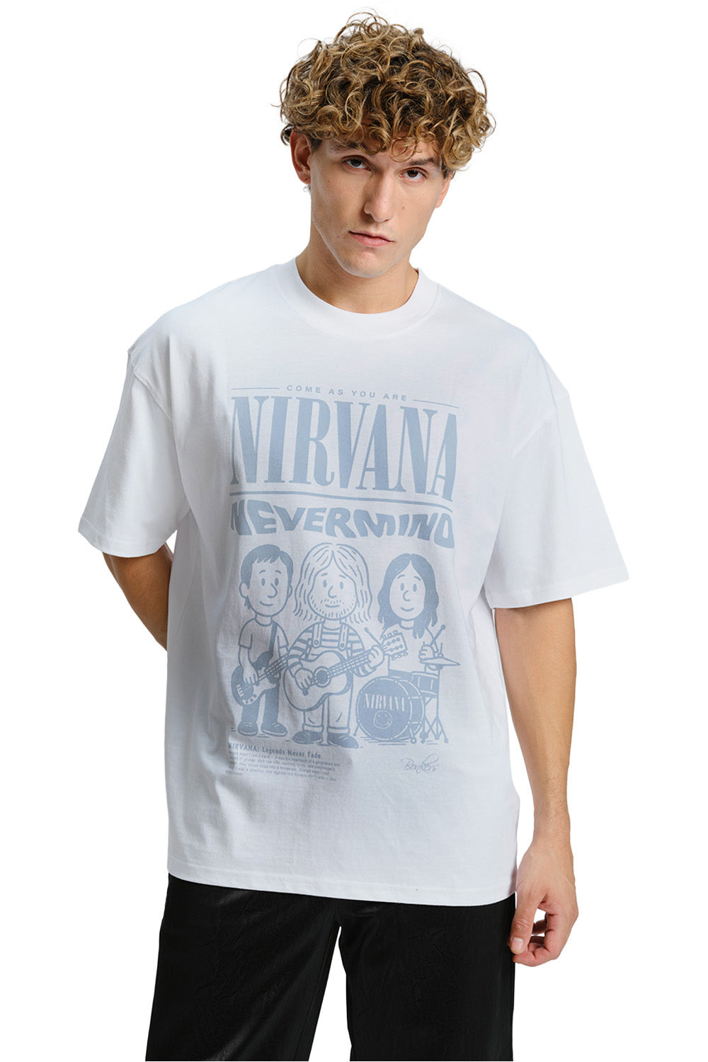 Come As You Are White Oversized T-shirt - BonkersCorner