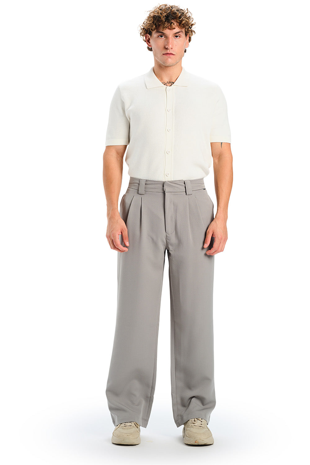 Grey Loose Fit Tailored Trouser - BonkersCorner