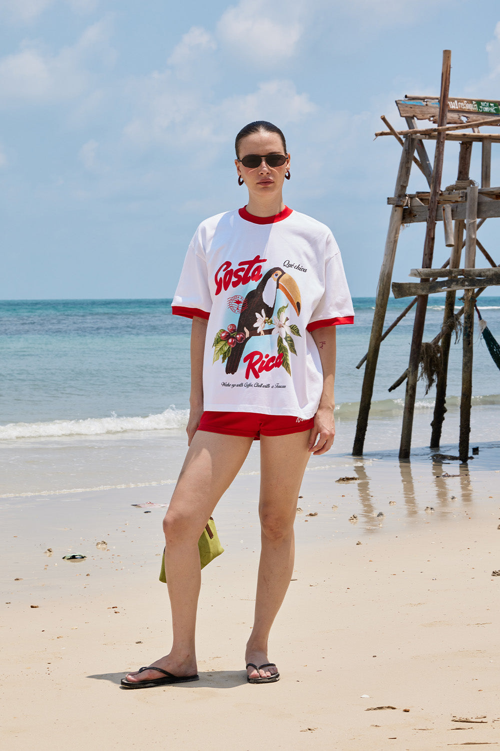 Costa Rica Postcard Oversized T-shirt - BonkersCorner