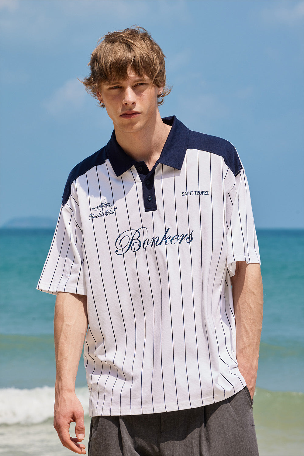 Old Money Stripe Polo - BonkersCorner