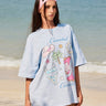 Coastal Cowgirl Blue Oversized T-shirt - BonkersCorner