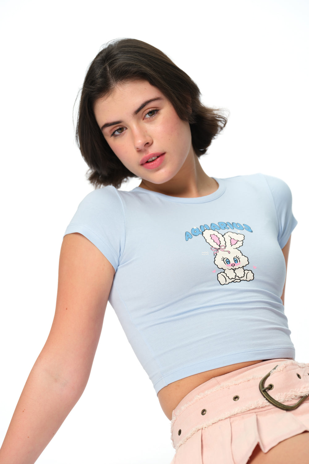 Aquarius Allure Long Length Baby Tee - BonkersCorner