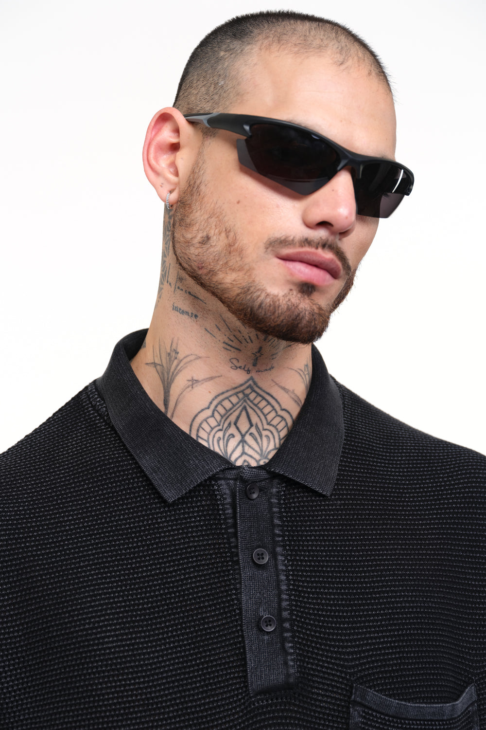 Ash Grey Faded Knit Premium Polo - BonkersCorner