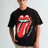 Black Rolling Stones Oversized T-shirt - BonkersCorner