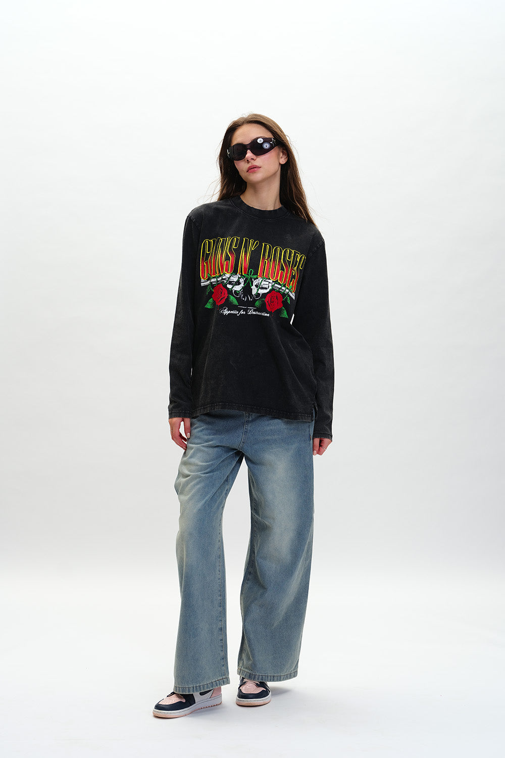Black Guns N Roses Appetite For Destruction Full Sleeves T-shirt - BonkersCorner