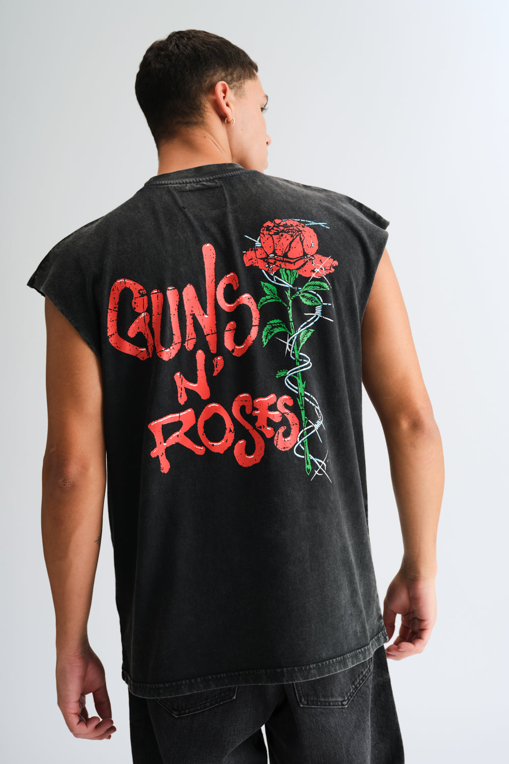 Black Guns N Roses Oversized Tank - BonkersCorner