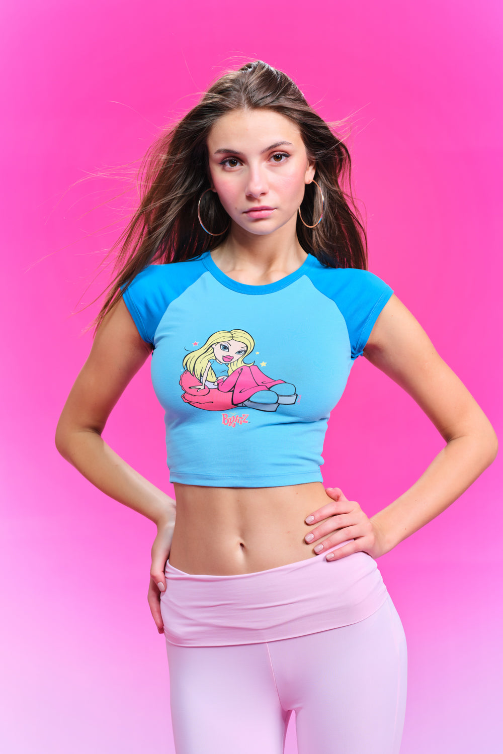 Bratty Blue Raglan Top - BonkersCorner