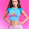 Bratty Blue Raglan Top - BonkersCorner
