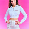 Bratz Dolled Rhinestone Crop Zipper - BonkersCorner