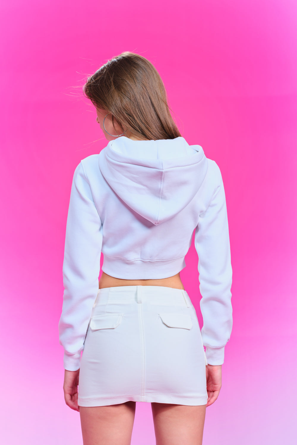 Bratz Dolled Rhinestone Crop Zipper - BonkersCorner