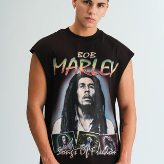 Faded Bob Marley Oversized Tank - BonkersCorner