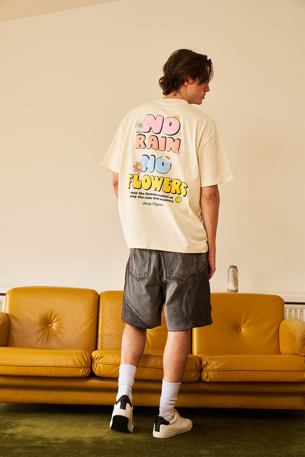 No Rain No Flower Oversized T-shirt - BonkersCorner