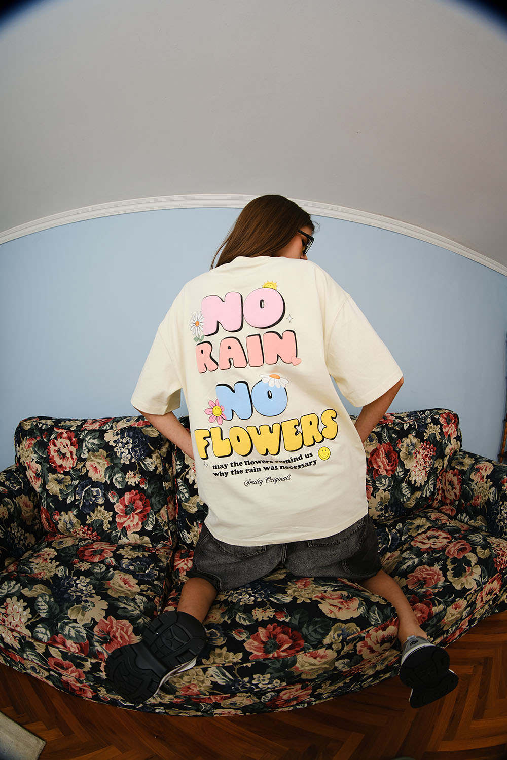 No Rain No Flower Oversized T-shirt - BonkersCorner