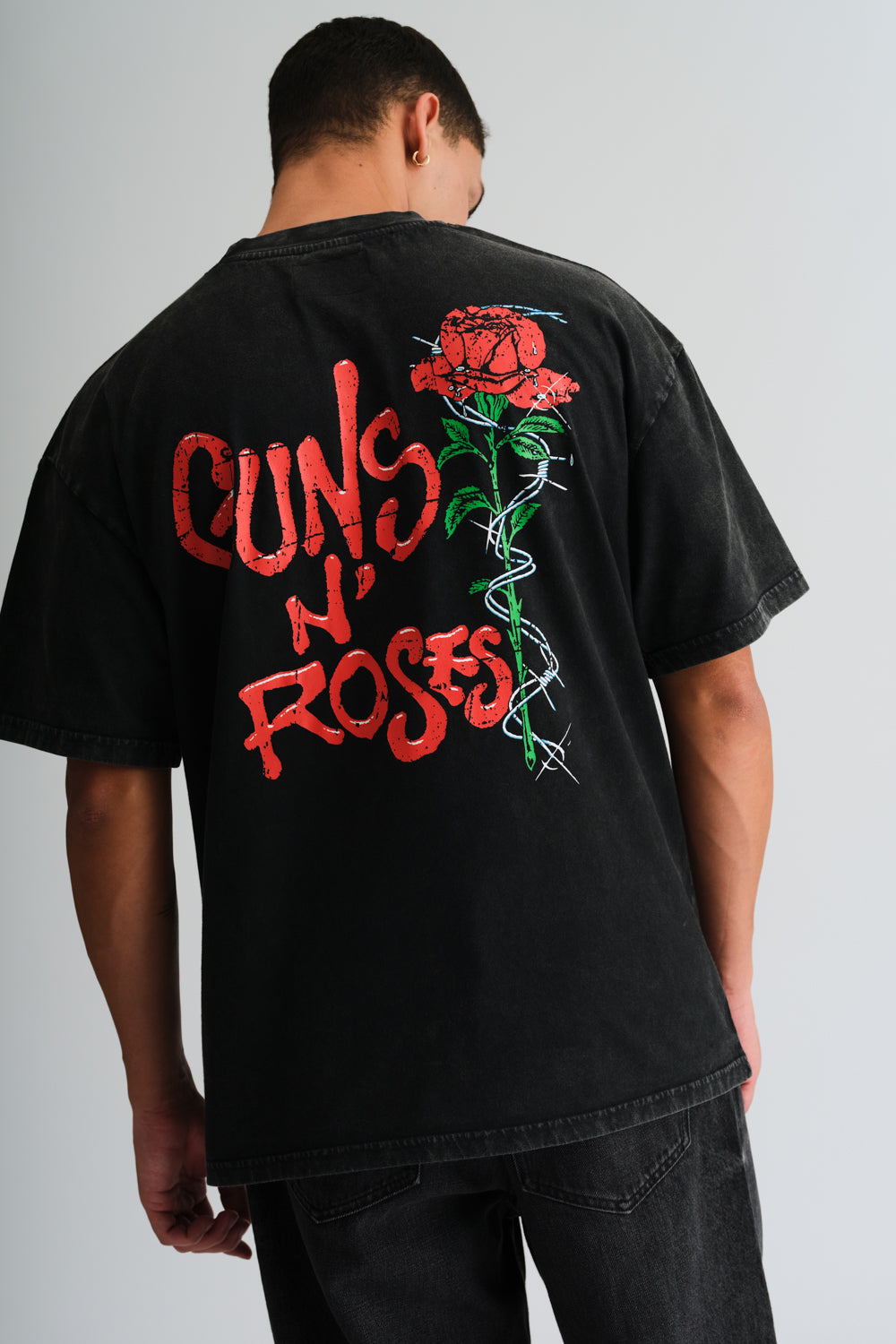 Official Guns N Roses Faded Oversized T-shirt - BonkersCorner