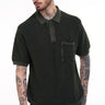 Olive Green Faded Knit Premium Polo - BonkersCorner