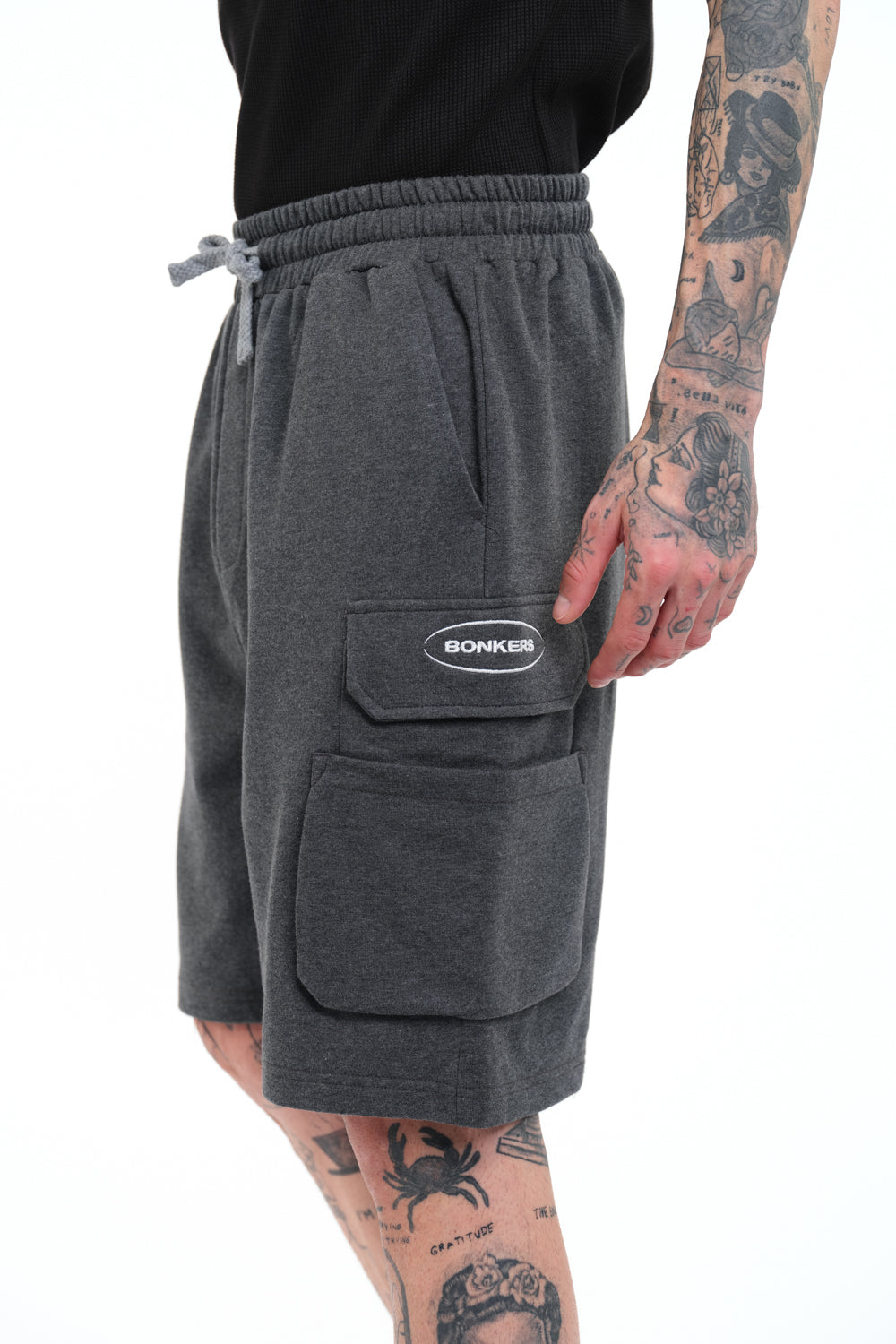 Signature 4 Pocket Dark Melange Utility Shorts - BonkersCorner