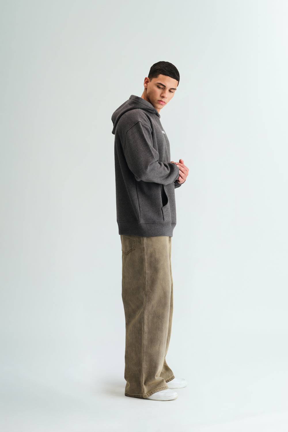 Signature Dark Grey Melange Hoodie - BonkersCorner